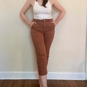 Everlane Straight Leg Crop Pant - Terracotta